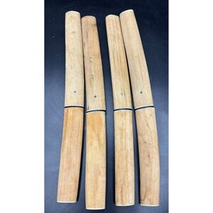 Vintage Japanese Fish Knife Set 4pc Stainless Japan Wood Handle Sheath